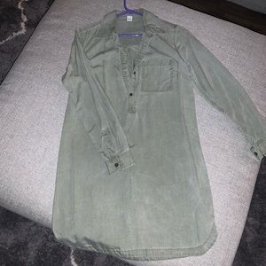 Faded Twill Shirt Dress